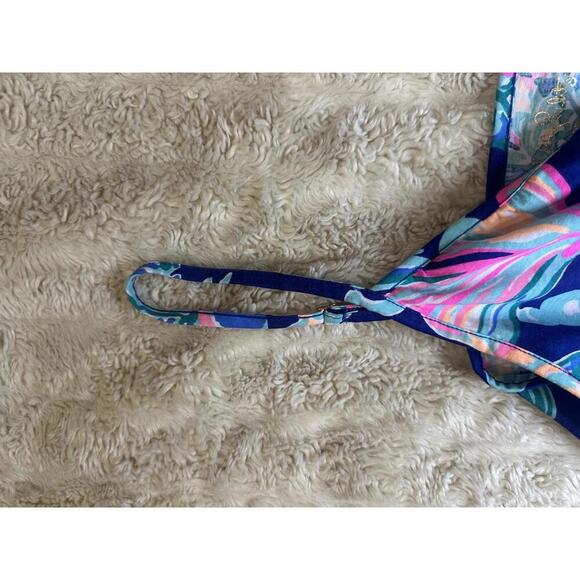 Lilly Pulitzer casual blue/multicolored fish Mini Melba jumpsuit Size XL (12-14) - Picture 6 of 9